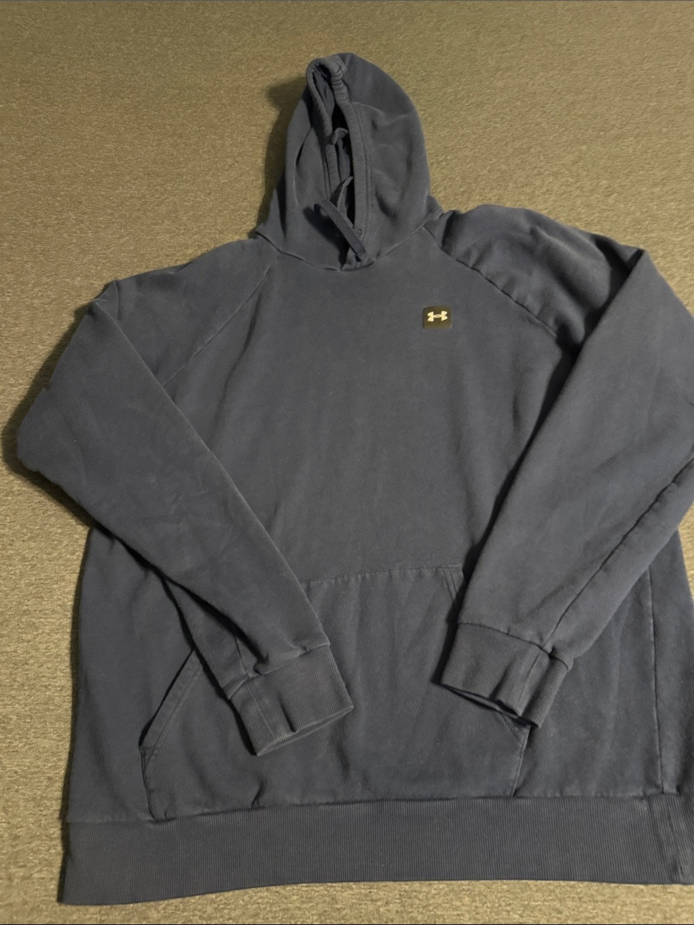 Under Armour Navy Pullover Hoodie with Small Chest Logo